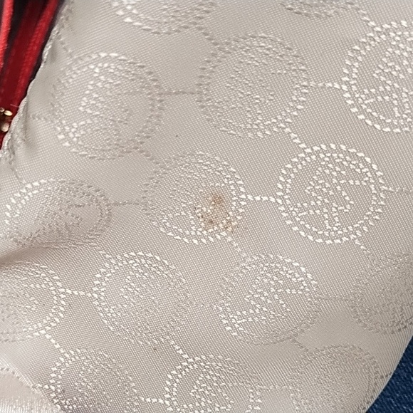 Michael Kors Red Large Hamilton Lock Tote Hobo Bag - Picture 12 of 14